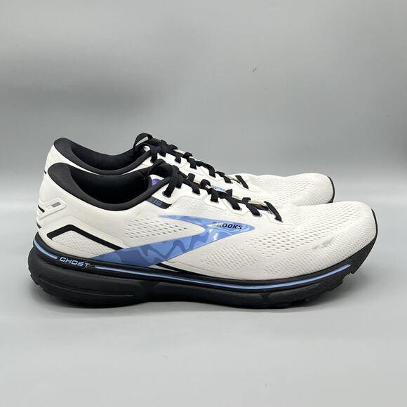 Brooks Shoes Mens 14 White Mesh Ghost 15 Road Running Athletic Sneakers Comfort main image 2